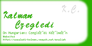 kalman czegledi business card